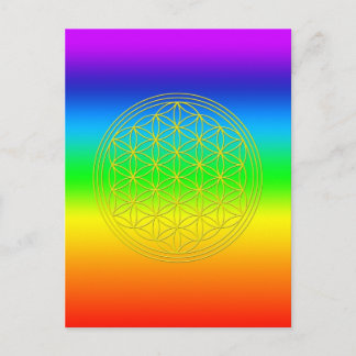 Blume des Lebens chakra 2 Postcard