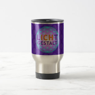 Blume Des Lebens Lichtgestalt   violet pattern Travel Mug