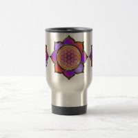 Blume des Lebens Lotus - violet orange