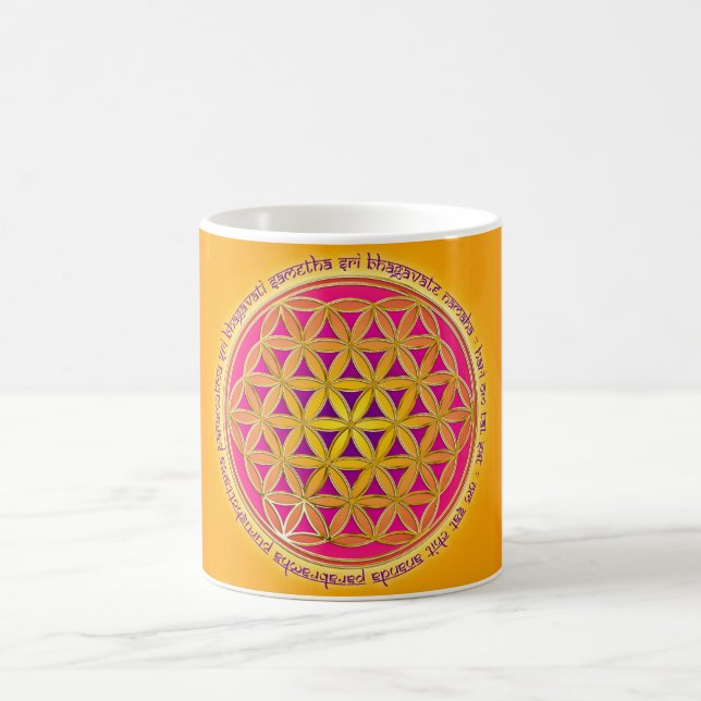 Blume Des Lebens mit Moola-Mantra Coffee Mug (Center)