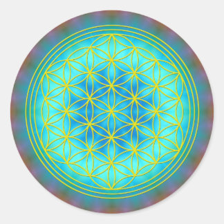 Blume des Lebens Motiv 11 Classic Round Sticker