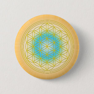 Blume des Lebens Motiv 2 Inch Round Button