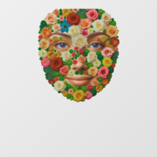 Blumengesicht (Form für WC-Deckel zum aufkleben!) Window Cling