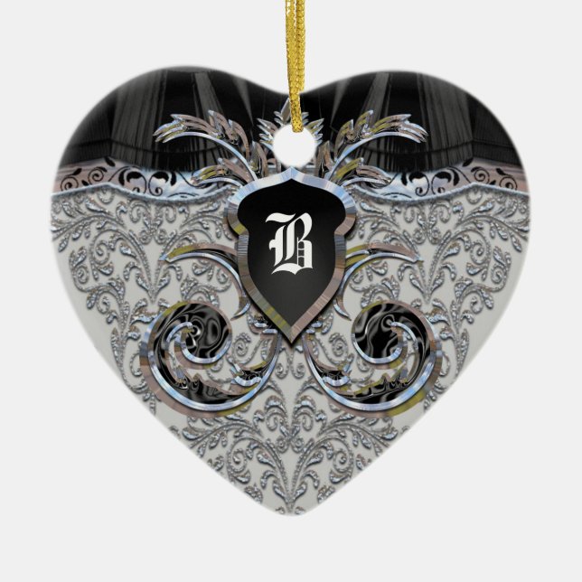 Blumenmaske Victorian Ceramic Ornament (Front)