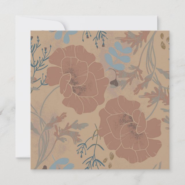 Blumenmuster, Mocha mousse Farbe (Front)