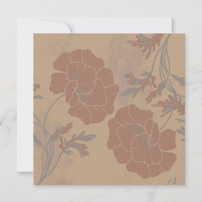 Blumenmuster, Mocha mousse Farbe (Front)