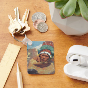 Blumenschein, Taos Native American Indian Portrait Keychain
