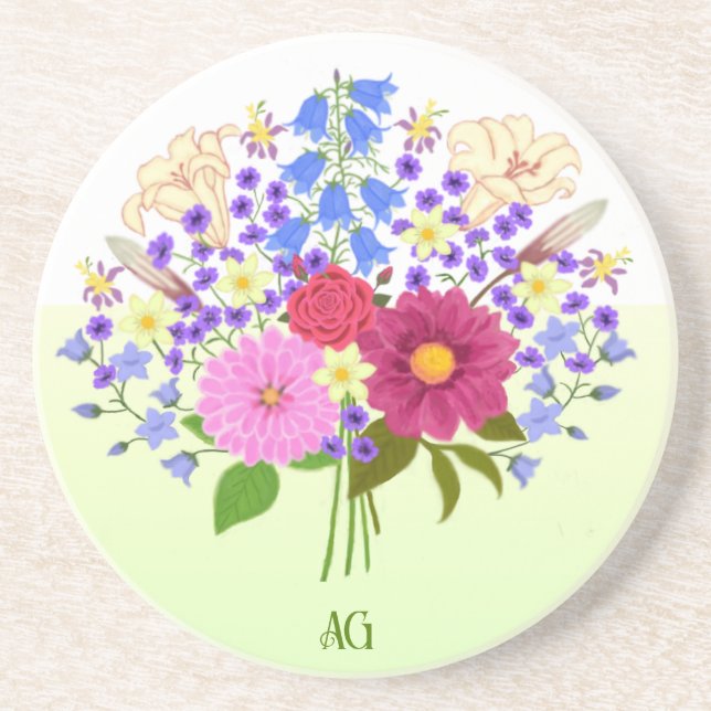 Blumenstrauss Sandstone Coasters (Front)