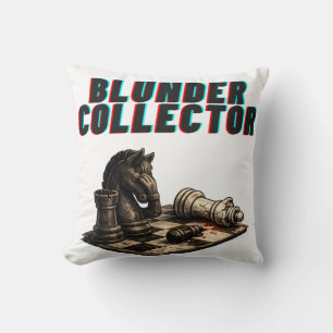 Blunder Collector Funny Chess Player Throw Pillow