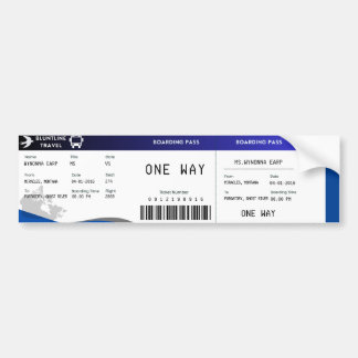 Bluntline boarding pass (S1E1) Bumper Sticker