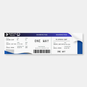 Bluntline boarding pass (S4E14) Bumper Sticker