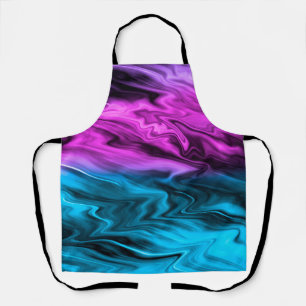 Blurred background fashionable crimson and blue  apron
