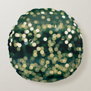 Blurred background. The festival holiday. abstract Round Pillow