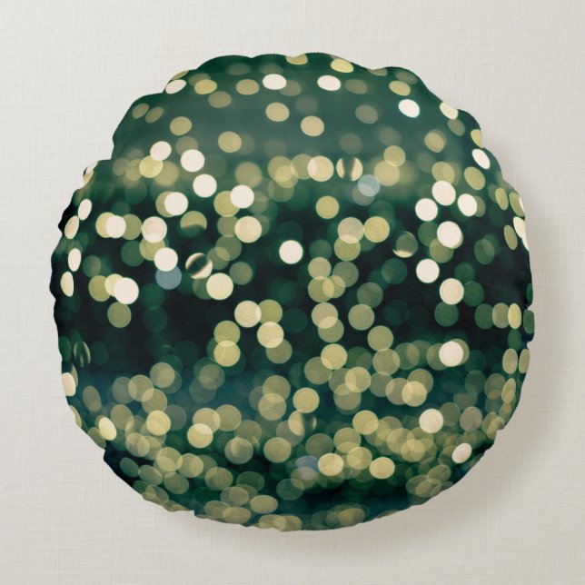 Blurred background. The festival holiday. abstract Round Pillow (Front)