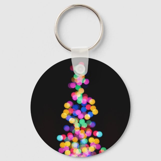 Blurred Christmas Lights Keychain (Front)
