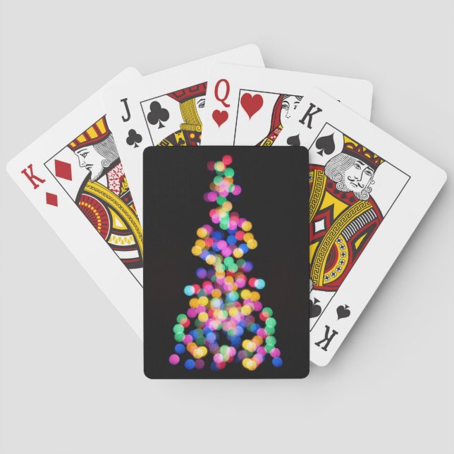 Blurred Christmas Lights Playing Cards (Back)
