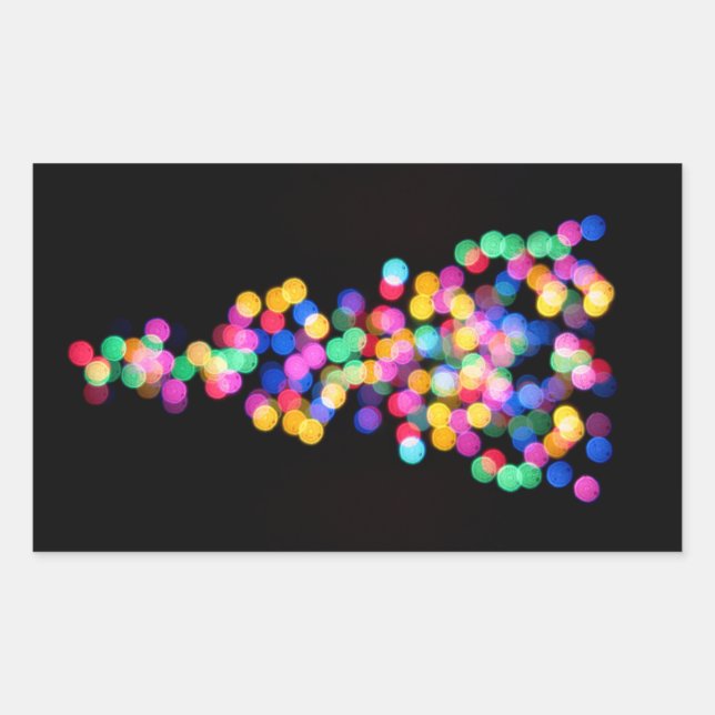 Blurred Christmas Lights Sticker (Front)