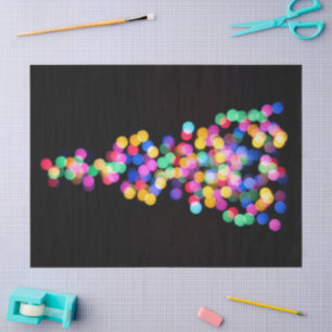 Blurred Christmas Lights Tissue Paper