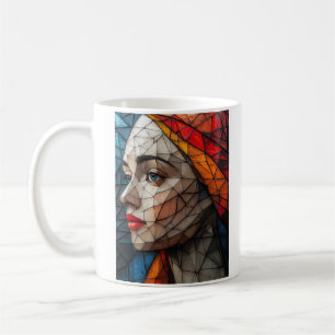 Blurred Focus with Geometric Clarity Art Coffee Mug
