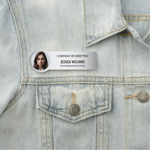 Blurred Grey Background Blurred Custom Business Name Tag