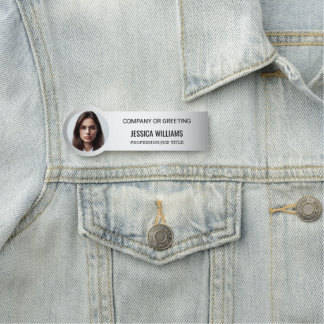 Blurred Grey Background Blurred Custom Business Name Tag