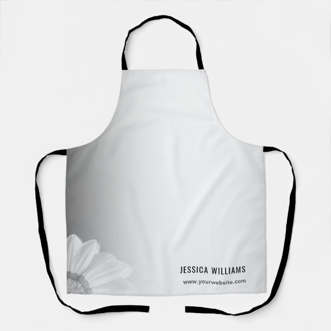 Blurred Grey Background Blurred Gerbera Flower  Apron (Front)