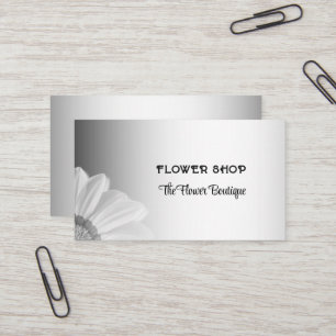 Blurred Grey Background Blurred Gerbera Flower Business Card