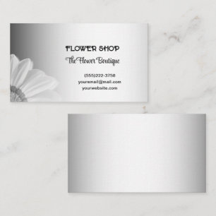 Blurred Grey Background Blurred Gerbera Flower Business Card