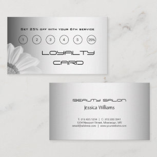 Blurred Grey Background Blurred Gerbera Flower Loyalty Card