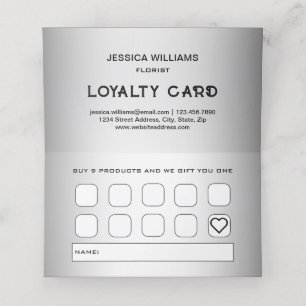 Blurred Grey Background Blurred Gerbera Flower Loyalty Card