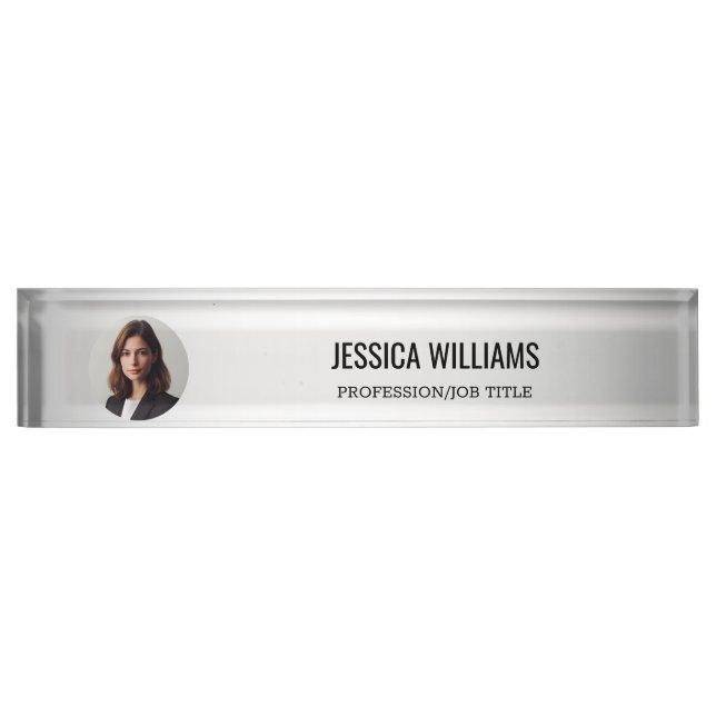 Blurred Grey Background Blurred Gerbera Flower  Nameplate (Front)