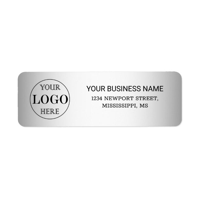 Blurred Grey Background Custom Logo Business (Front)