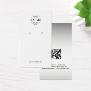 Blurred Grey Background Custom Logo Display Cards