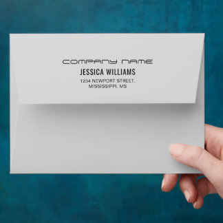 Blurred Grey Background Return Address Business Envelope