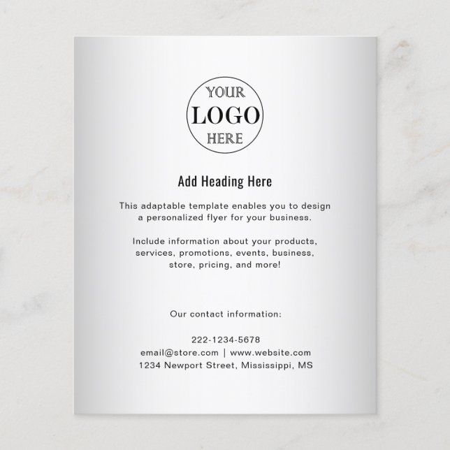 Blurred Grey Background Social Media Logo Business Flyer (Front)