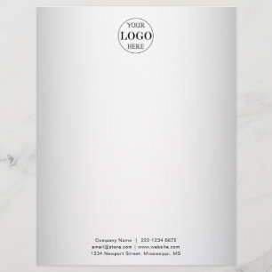 Blurred Grey Background Social Media Logo Business Letterhead