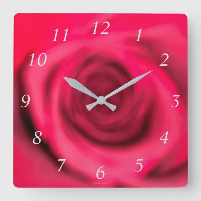 Blurred Rose Wall Clock (Front)