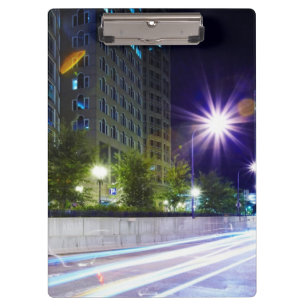 Blurred Traffic at Night Clipboard