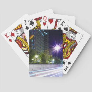 Blurred Traffic at Night Playing Cards