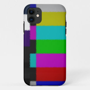 Blurred TV Test Screen iPhone Case