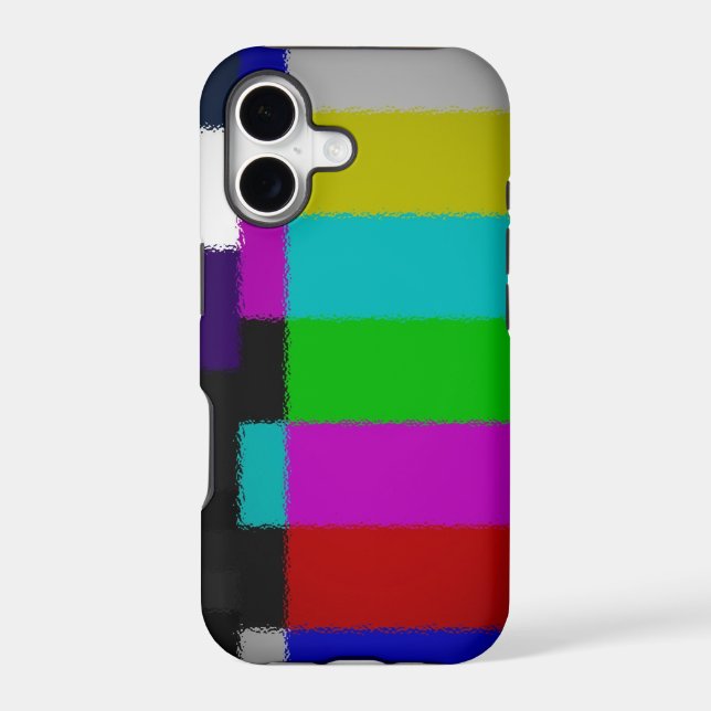 Blurred TV Test Screen iPhone Case (Back)