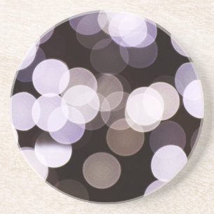 Blurred White Lights Sandstone Coaster