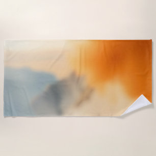 Blurry Art Neutral Warm Abstract Beach Towel
