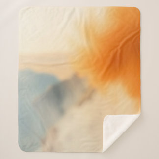 Blurry Art Neutral Warm Abstract Sherpa Blanket