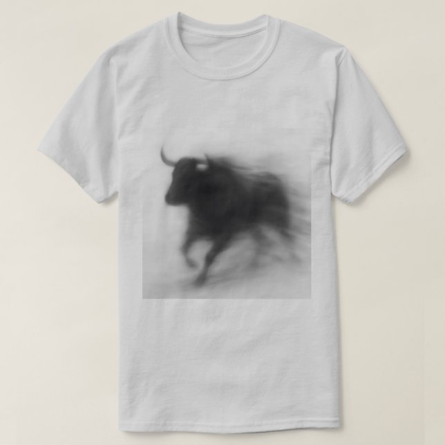 Blurry Bull – Motion & Power Abstract Art Tee (Design Front)