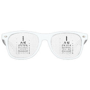 Blurry drunk eye chart retro sunglasses