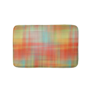 Blurry Plaid Colourful Custom Small Bath Mat