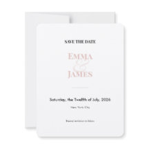Blush Ampersand Save the Date | Wedding Card