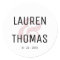 Blush and Black Ampersand Wedding Sticker