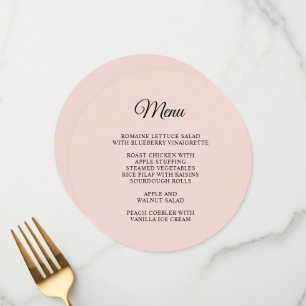 Blush and Black Elegant Script Circular Menu